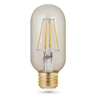 Feit Electric T14/VG/LED LED Bulb, Decorative, T14 Lamp, 40 W Equivalent, E26 Lamp Base, Dimmable, Amber Sells in Quantity of 4