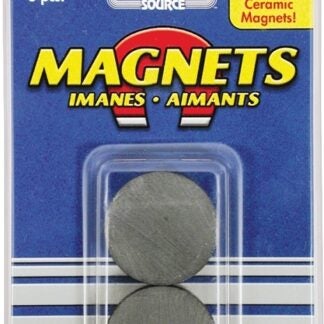 Magnet Source 07004 Magnetic Disc, 1 in Dia, Charcoal Gray