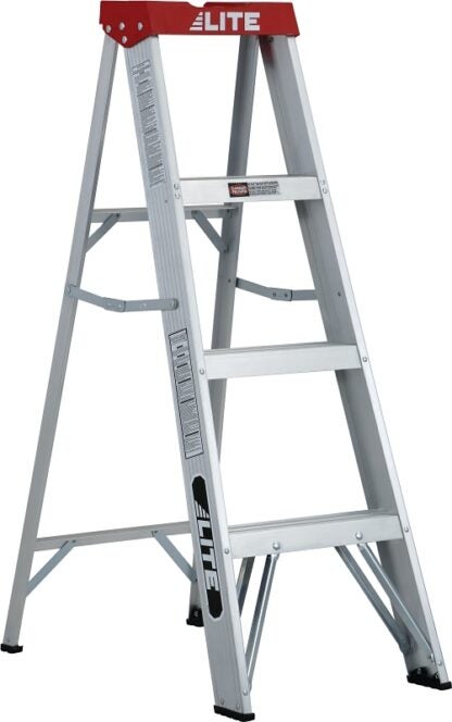 Louisville LP-50497 Step Ladder, 225 lb, Type 3 Duty Rating, Aluminum