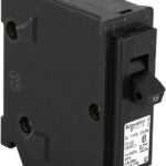 Square D Homeline CHOM115CP Circuit Breaker, Mini, Standard, 15 A, 1 -Pole, 120/240 VAC, Plug Mounting, Black