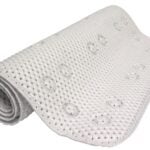 Zenna Home 79WW04 Foam Shower Mat, 36 in L, 17 in W, PVC, White Sells in Quantity of 4