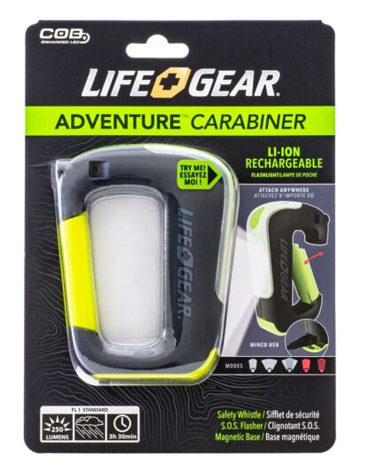 LifeGear 41-3932 Flashlight, Battery, 250 Lumens