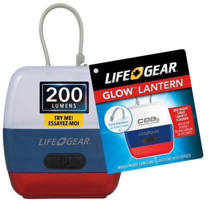 LifeGear Glow Mini Series 41-3879 Multi-Function Lantern, Alkaline Battery, Clear