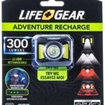 LifeGear 41-3919 USB Rechargeable Headlamp, 850 mAh, Lithium-Ion, Rechargeable Battery, COB LED Lamp, 300