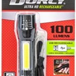 Dorcy Ultra HD Series 41-4380 Flashlight and Area Light, Lithium-Ion, Rechargeable Battery, 100 Lumens Lumens, Black