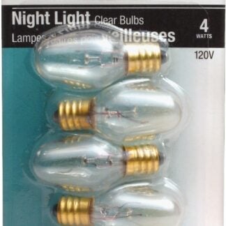 Sylvania 13549 Incandescent Lamp, 4 W, Candelabra E12 Lamp Base, 2850 K Color Temp, 3000 hr Average Life Sells in Quantity of 12