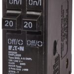 Eaton DNPL2020 Circuit Breaker, Duplex, Type DNPL, 20 A, 2-Pole, 120 VAC, Long Time, Instantaneous, Independent Trip