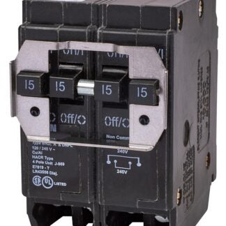 Eaton DNPL215215 Circuit Breaker, Quad Type DNPL, 15 A, 4-Pole, 120/240 VAC, Long Time, Instantaneous, Independent Trip