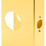 Prime-Line U 9548 Lock and Door Reinforcer, 2-3/8 in Backset, 1-3/4 in Thick Door, Brass, Brass, 9 in H, 3-7/8 in W