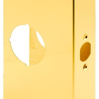 Prime-Line U 9548 Lock and Door Reinforcer, 2-3/8 in Backset, 1-3/4 in Thick Door, Brass, Brass, 9 in H, 3-7/8 in W