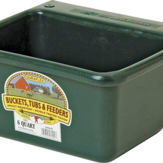 Little Giant MF6GREEN Hook Over Feeder, 6 qt Volume, DuraFlex Plastic, Green