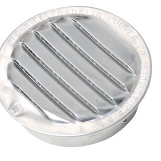 Duraflo 61RAA25D Mini Louvers Vent, 2.88 in Dia, Round, Aluminum, Mill