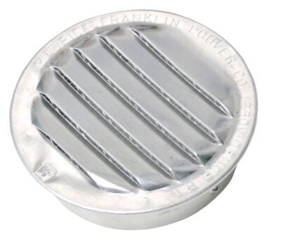 Duraflo 61RAA25D Mini Louvers Vent, 2.88 in Dia, Round, Aluminum, Mill