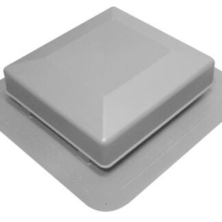 Duraflo 6075G Top Roof Vent, 19.468 in OAL, 20.438 in OAW, 75 sq-in Net Free Ventilating Area, Polypropylene, Gray