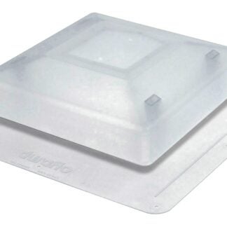 Duraflo 5950C Shedlight Roof Vent, 16.923 in OAL, 17.926 in OAW, 50 sq-in Net Free Ventilating Area, Translucent