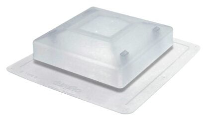 Duraflo 5950C Shedlight Roof Vent, 16.923 in OAL, 17.926 in OAW, 50 sq-in Net Free Ventilating Area, Translucent