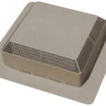 Duraflo WeatherPRO 60PRO50WW Roof Vent, 18.4 in OAL, 18.4 in OAW, 50 sq-in Net Free Ventilating Area, Polypropylene