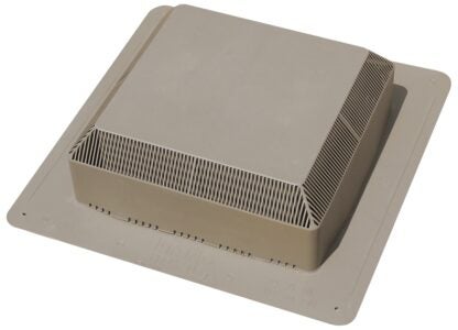 Duraflo WeatherPRO 60PRO50WW Roof Vent, 18.4 in OAL, 18.4 in OAW, 50 sq-in Net Free Ventilating Area, Polypropylene