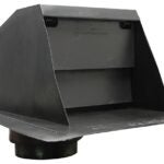 Duraflo 6020BL Exhaust Vent with Collar Adapter, 16.2 in L, 24.06 in W, Plastic, Black