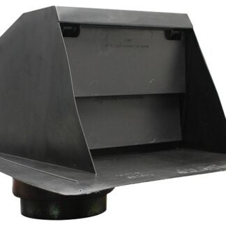 Duraflo 6020BL Exhaust Vent with Collar Adapter, 16.2 in L, 24.06 in W, Plastic, Black