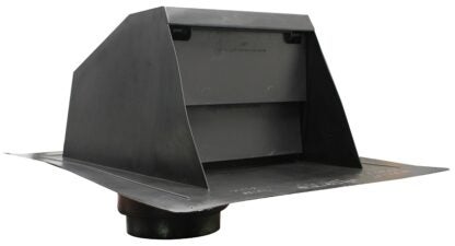 Duraflo 6020BL Exhaust Vent with Collar Adapter, 16.2 in L, 24.06 in W, Plastic, Black