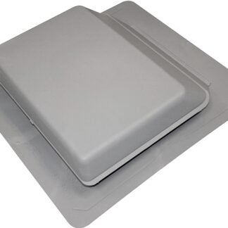 Duraflo 6065G Roof Vent, 17.247 in OAW, 61 sq-in Net Free Ventilating Area, Polypropylene, Gray