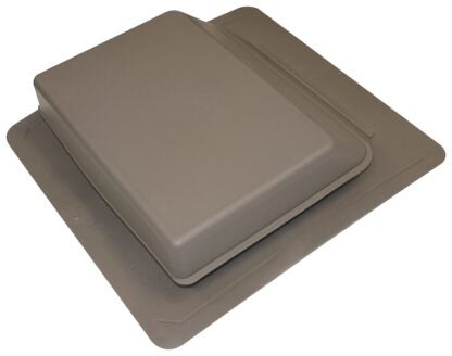 Duraflo 6065WW Roof Vent, 17-1/4 in OAW, 61 sq-in Net Free Ventilating Area, Polypropylene, Weathered Wood