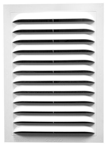 Duraflo 621218 Gable Vent, 20-1/2 in L, 14.813 in W, Polypropylene, White