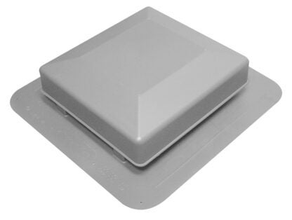 Duraflo 6050G Roof Vent, 16.92 in OAW, 50 sq-in Net Free Ventilating Area, Polypropylene, Gray