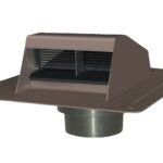 Duraflo 6011BR Exhaust Vent, 10.94 in OAL, 12.98 in OAW, 117 sq-in Net Free Ventilating Area, Polypropylene, Brown