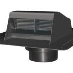 Duraflo 6011BL Exhaust Vent, 10.94 in OAL, 12.92 in OAW, 117 sq-in Net Free Ventilating Area, Polypropylene, Black