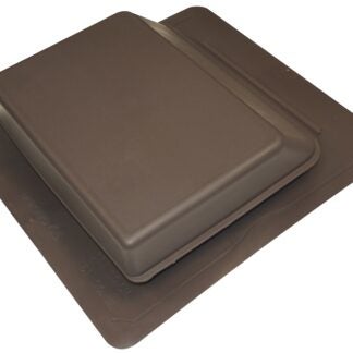 Duraflo 6065BR Roof Vent, 17.256 in OAW, 61 sq-in Net Free Ventilating Area, Polypropylene, Brown