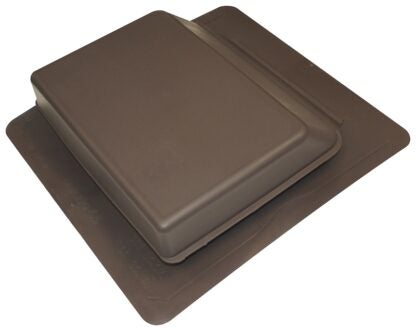 Duraflo 6065BR Roof Vent, 17.256 in OAW, 61 sq-in Net Free Ventilating Area, Polypropylene, Brown