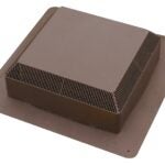 Duraflo 60PRO50BR Roof Vent, 18-3/8 in OAW, 50 sq-in Net Free Ventilating Area, Polypropylene, Brown