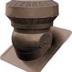 Duraflo 60PRO117BR Roof Vent, 18-3/8 in OAW, 117 sq-in Net Free Ventilating Area, Polypropylene, Brown