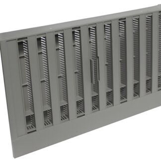 Duraflo 649000G Foundation Vent, 19.81 in W, 9.12 in H, 51 sq-in Net Free Ventilating Area, Gray