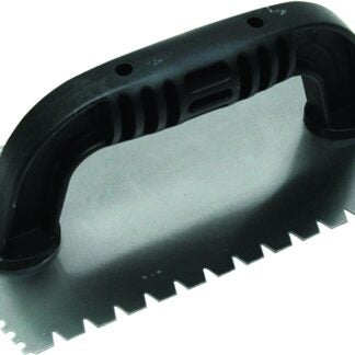 QLT 238 Trowel, 9 in L, 4 in W, Flat V and U Notch