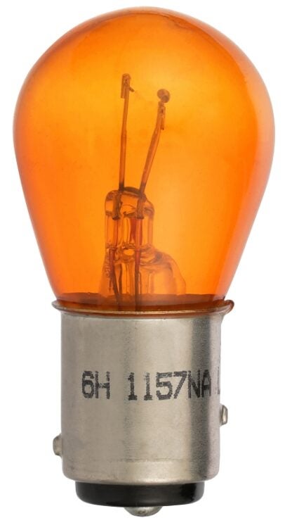 Peak 1157NALL-BPP Automotive Bulb, 12.8 V, Incandescent Lamp, Bayonet, Amber/Red