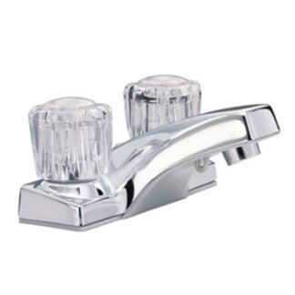 Taymor Fundamentals Series 06-4431 Bathroom Faucet, Polished Chrome, 6-1/16 in W x 2-3/16 in D Plate Size, 3-13/16 in