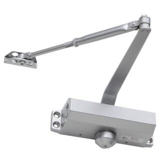 Taymor 600 14-HC602AL Door Closer, Non-Handed Hand, Aluminum Alloy, Aluminum, 1-9/16 in Mounting Hole Distance