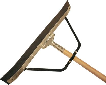 Simple Spaces 93450 Floor Squeegee, 24 in Blade, Curved Blade, Rubber Blade, Hardwood Handle, Black