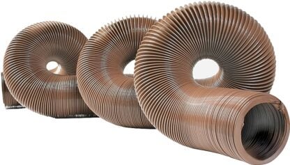 Camco USA 39631 Sewer Hose, 20 ft Extended, 32 in Compressed L, HTS Vinyl, Brown Sells in Quantity of 3