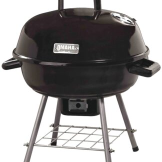 Omaha GY22014I Charcoal Kettle Grill, 1-Grate, Black, Steel Body