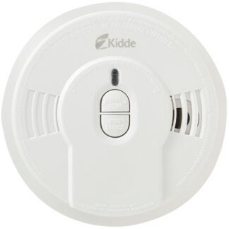 Kidde 0910CA Smoke Alarm, 10 ft, LED Display, 85 dB, Alarm: Audio, Ionization Sensor, Bracket Mounting, White