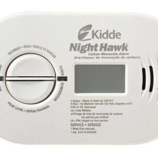 Kidde NightHawk 900-0230 Carbon Monoxide Alarm, 30 to 999 ppm, +/-30 % Accuracy, 4 to 15 min Response, 85 dB, White