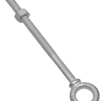 National Hardware N245-175 Eye Bolt, 1/2-13 Thread, 5-7/8 in L Thread, 1 in ID x 1-3/4 in OD Dia Eye, 8 in L Shank