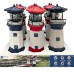 Boston Harbor 26150 Lighthouse, Ni-Mh Battery, 1-Lamp, LED Lamp, Polyresin Plastic Fixture, Battery Included: Yes Sells in Quantity of 9