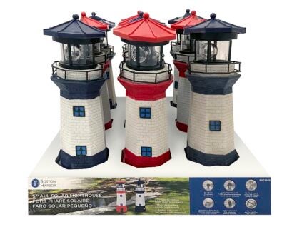 Boston Harbor 26150 Lighthouse, Ni-Mh Battery, 1-Lamp, LED Lamp, Polyresin Plastic Fixture, Battery Included: Yes Sells in Quantity of 9