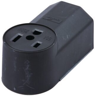 Forney 58402 Electrical Receptacle, 125/250 V, 50 A, 2-Pole, Black