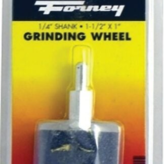 Forney 60051 Grinding Wheel, 1 x 1-1/2 in Dia, 1/4 in Arbor/Shank, 60 Grit, Coarse, Aluminum Oxide Abrasive